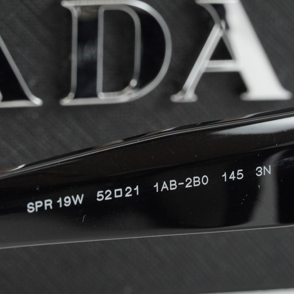 💯 NEW PRADA PR19WS 1AB2B0 SHINY BLACK/MIRROR GREY UNISEX SUNGLASSES - Picture 7 of 10